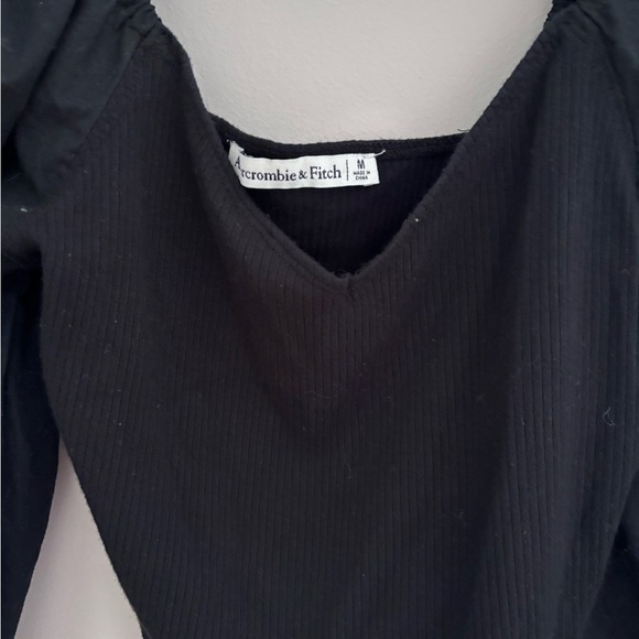 Abercrombie & Fitch Black Puff Sleeve Blouse - Picture 2 of 5